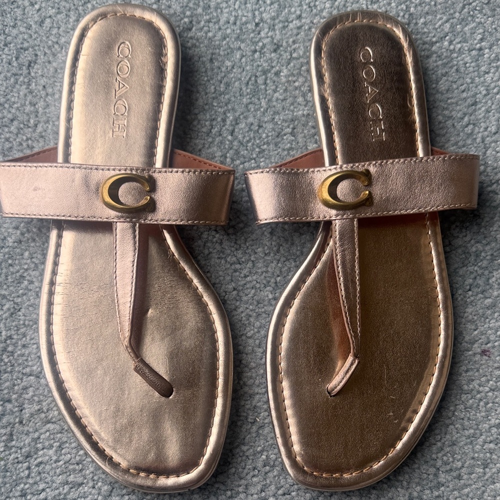 Coach Women's Rose Gold Sandals